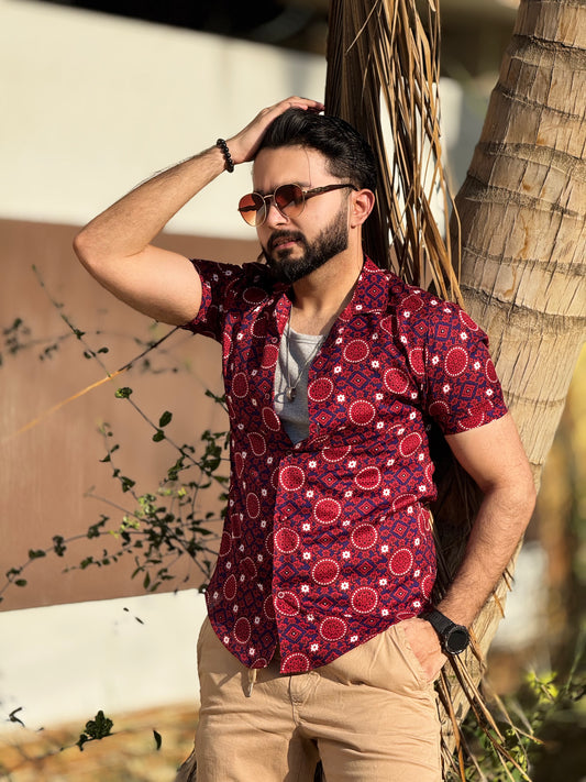 Lavender Ajrak Shirt