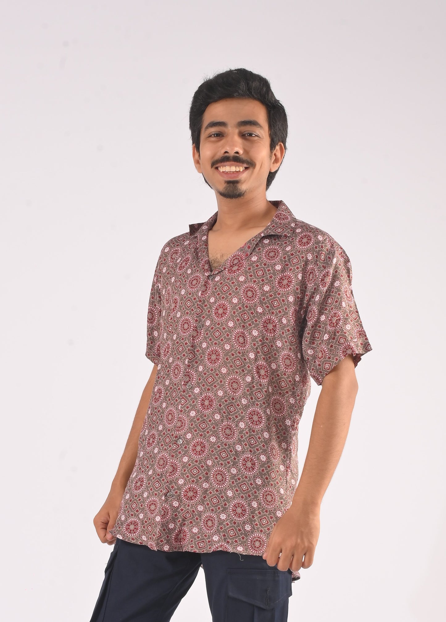 Dusty Rose Ajrak Shirt