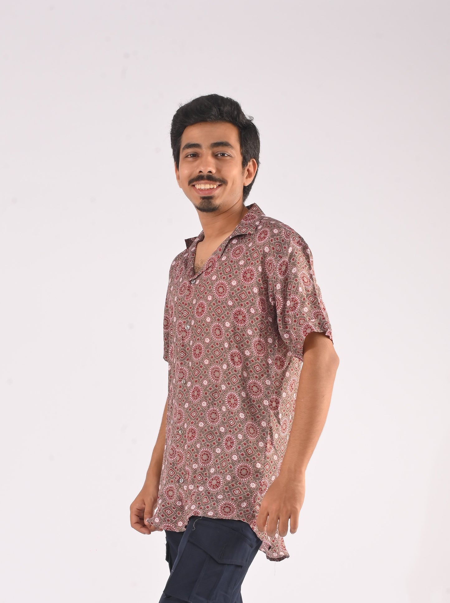 Dusty Rose Ajrak Shirt