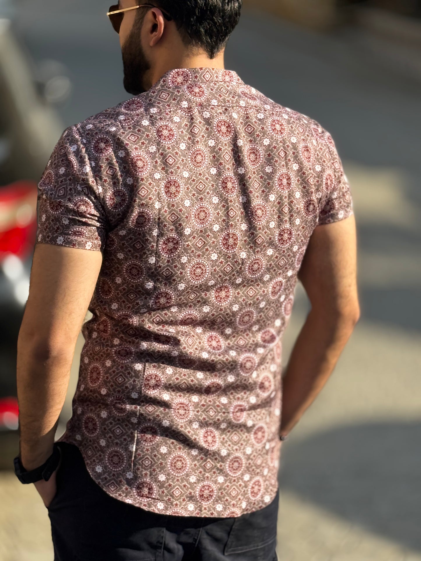 Dusty Rose Ajrak Shirt