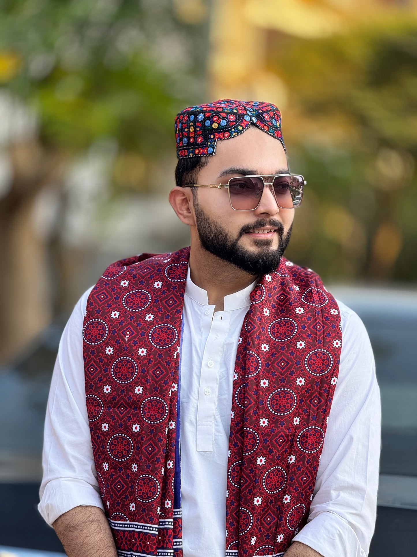 Heritage Red Ajrak
